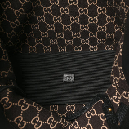 Gucci Covered Wool GG Monogram Large Tote Bag Beige Ebony 5 of 10