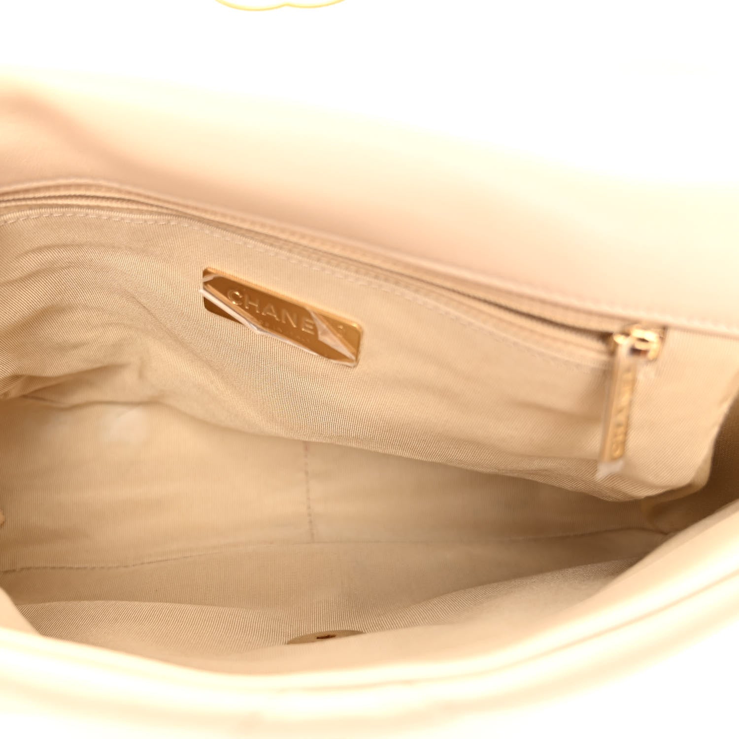 Chanel Goatskin Quilted Medium Chanel 19 Flap Beige 5 of 11