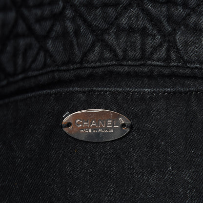 Chanel Denim Quilted Denimpression Flap Grey Black 9 of 12