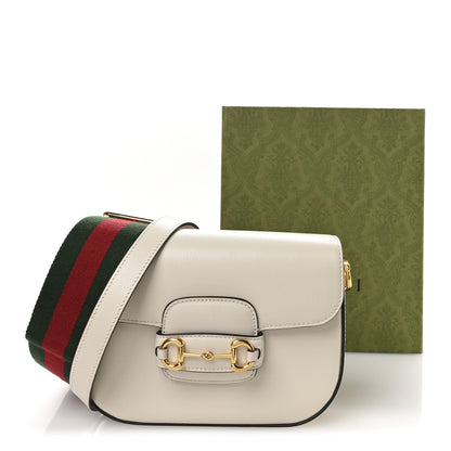 Gucci Azalea Calfskin Web Mini Horsebit 1955 Shoulder Bag Mystic White 11 of 11