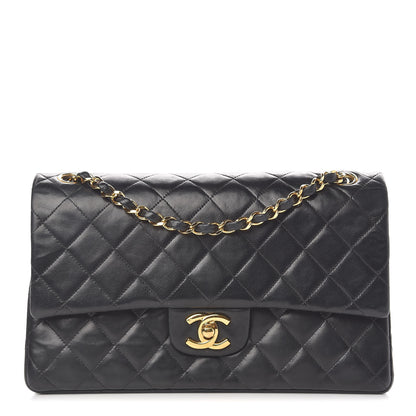 Chanel Lambskin Quilted Medium Double Flap Black 1 of 20