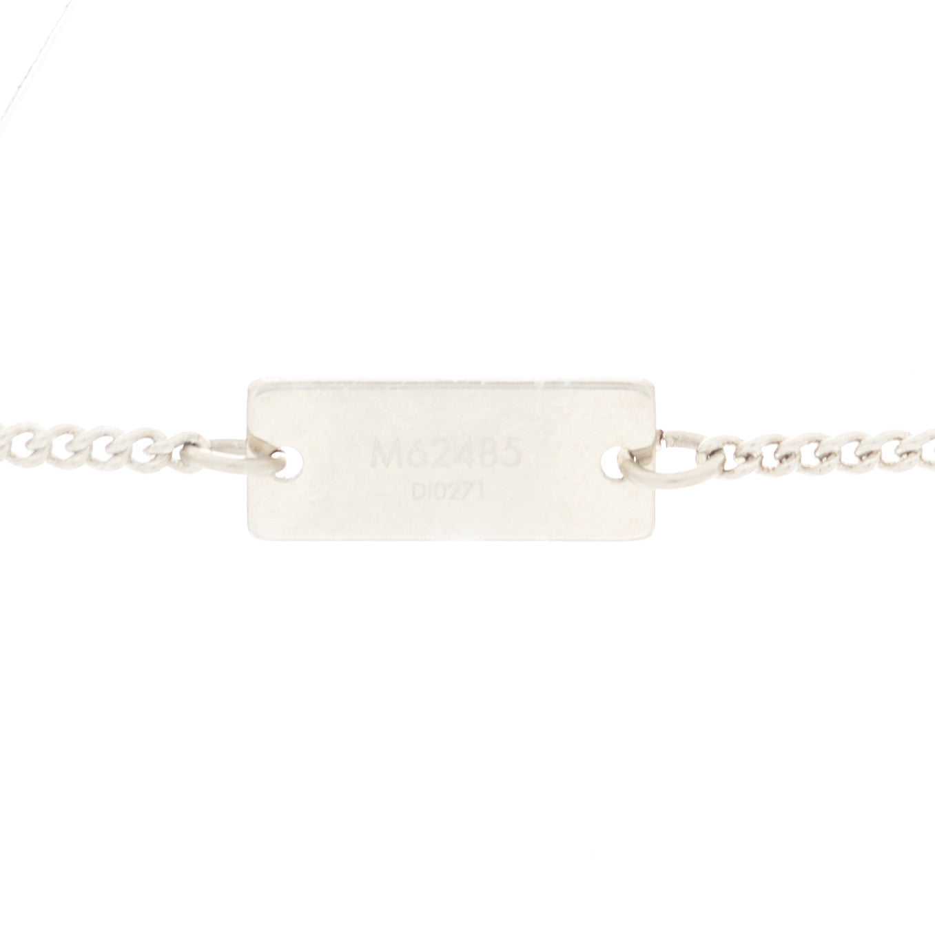 Zamac Palladium Monogram Charms Necklace Silver