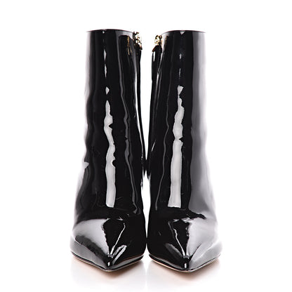 Valentino Garavani Patent Rockstud Jaw Stud 100mm Ankle Booties 35.5 Black 2 of 9