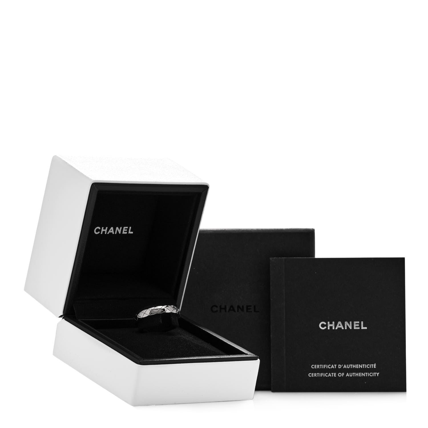 Chanel 18K White Gold Mini Coco Crush Ring 53 6.25 5 of 5