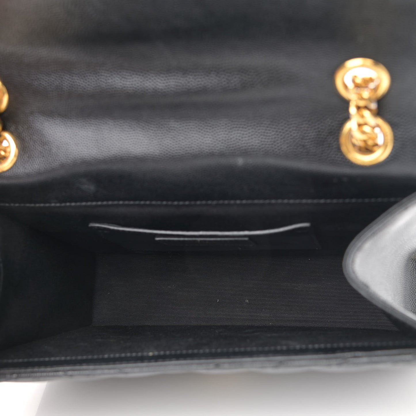 Grain De Poudre Matelasse Chevron Medium Monogram Satchel Black