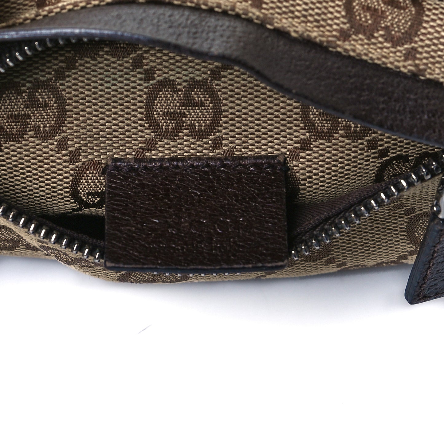 GG Monogram Double Pocket Belt Bag Dark Brown