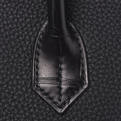 Hermes Togo Matte Alligator Birkin Touch 30 Black 10 of 35