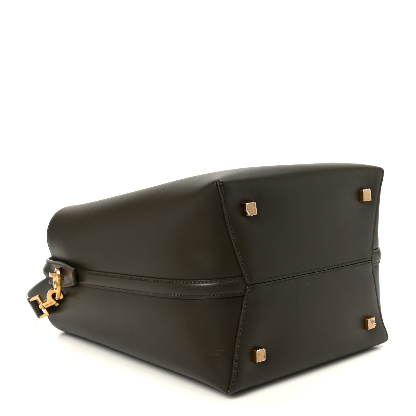 Shiny Calfskin Le 37 Bucket Bag Deep Musk