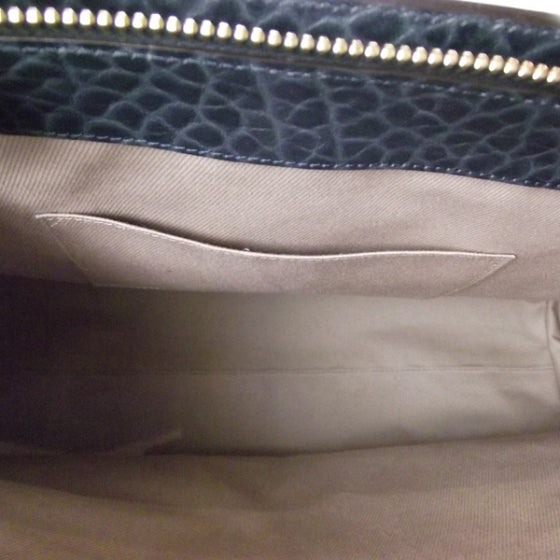 Leather Small Camille Satchel Petrol