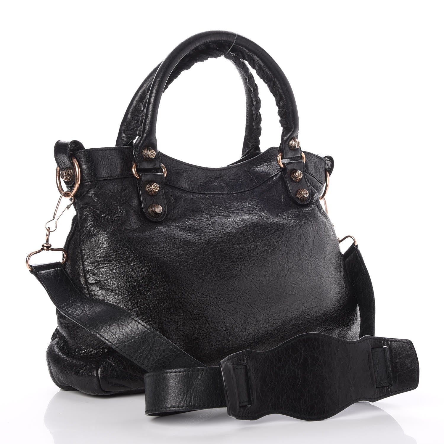 Balenciaga Agneau Giant 12 Rose Gold Hardware Town Black 4 of 8