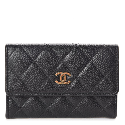 Chanel Caviar Quilted Flap Card Holder Black 1 of 8