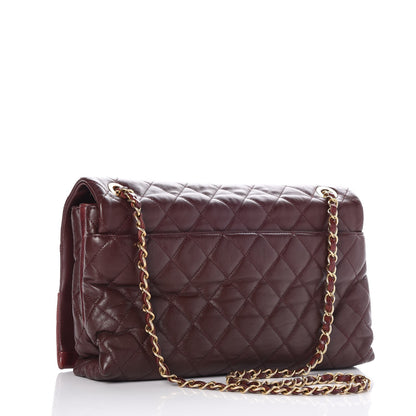 Chanel Calfskin Quilted Jumbo Soft Elegance Flap Bordeaux 4 of 12