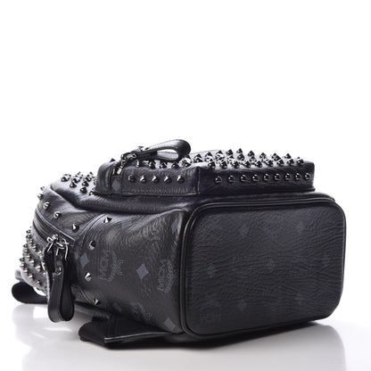 MCM Visetos Swarovski Mini Stark Diamond Backpack Black 5 of 11