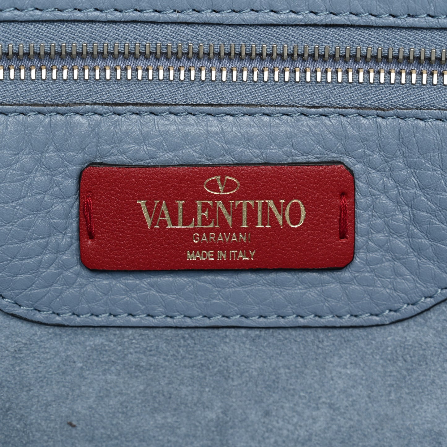Grained Calfskin Rockstud Shoulder Tote Niagara