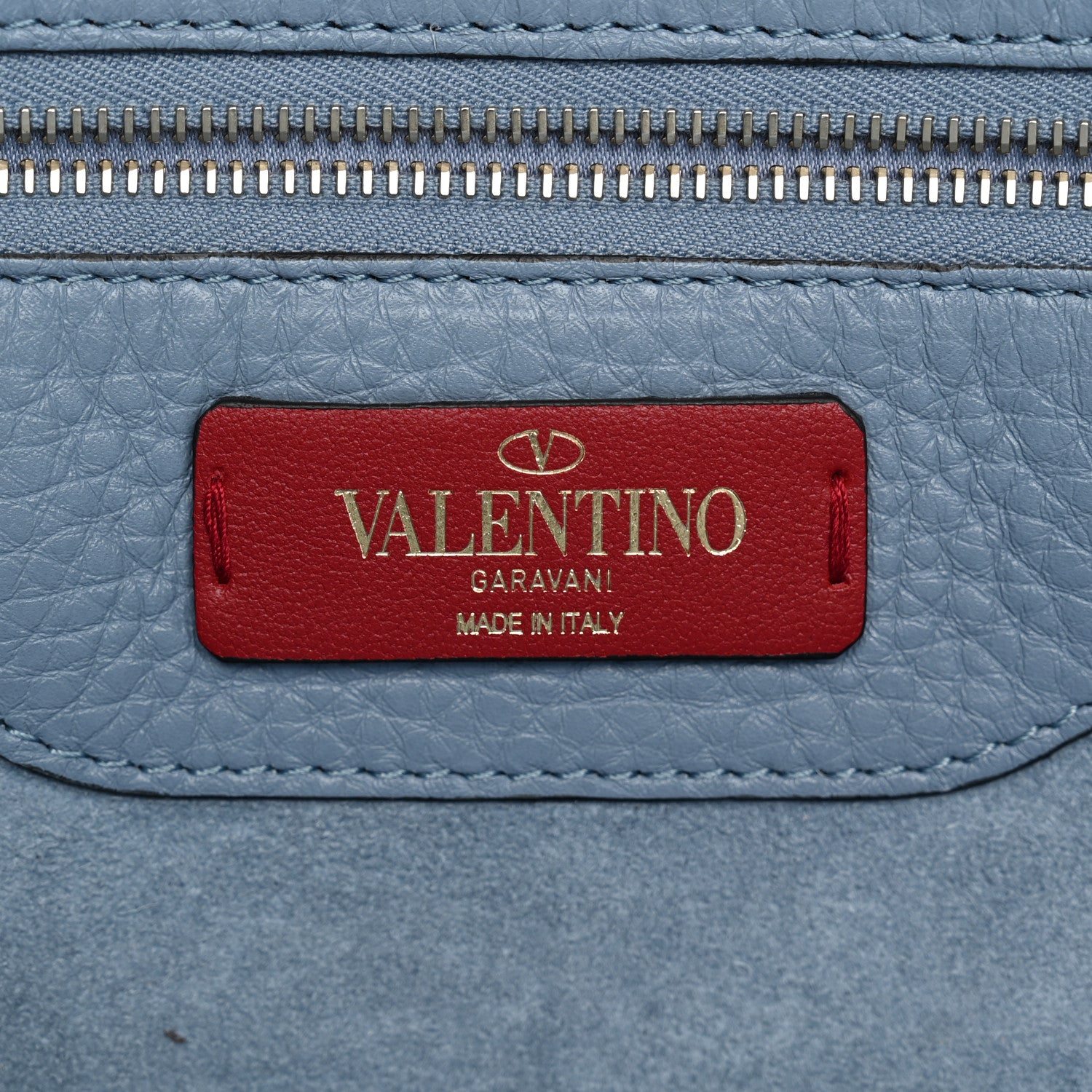 Valentino Garavani Grained Calfskin Rockstud Shoulder Tote Niagara 6 of 9
