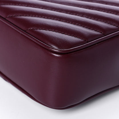Saint Laurent Calfskin Matelasse Monogram Lou Camera Bag Dark Legion Red 11 of 11