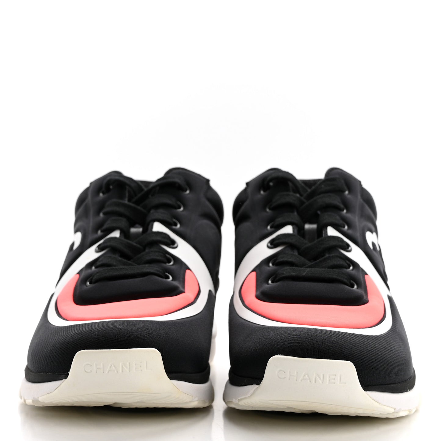 Lycra Fabric Womens CC Sneakers 37.5 Black White Pink