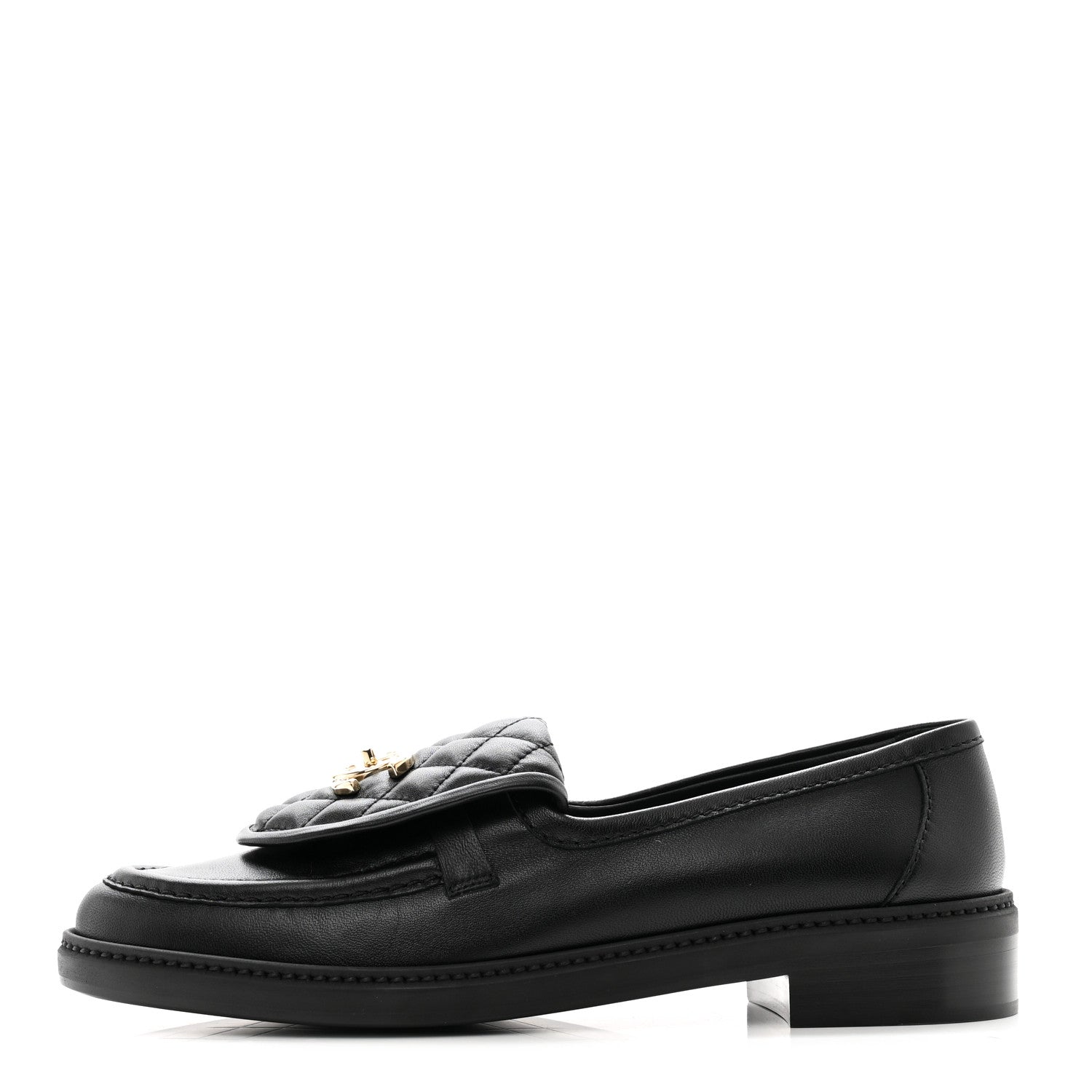 Chanel Lambskin Quilted CC Turnlock Loafers 40 Black 1 of 8