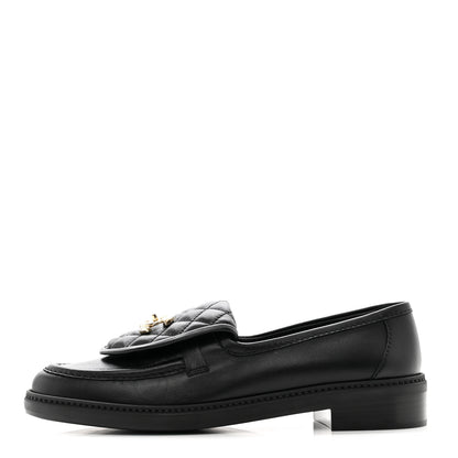 Chanel Lambskin Quilted CC Turnlock Loafers 40 Black 1 of 8