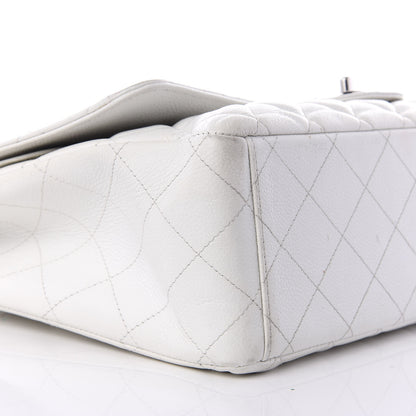 Chanel Caviar Quilted Maxi Double Flap White 5 of 8