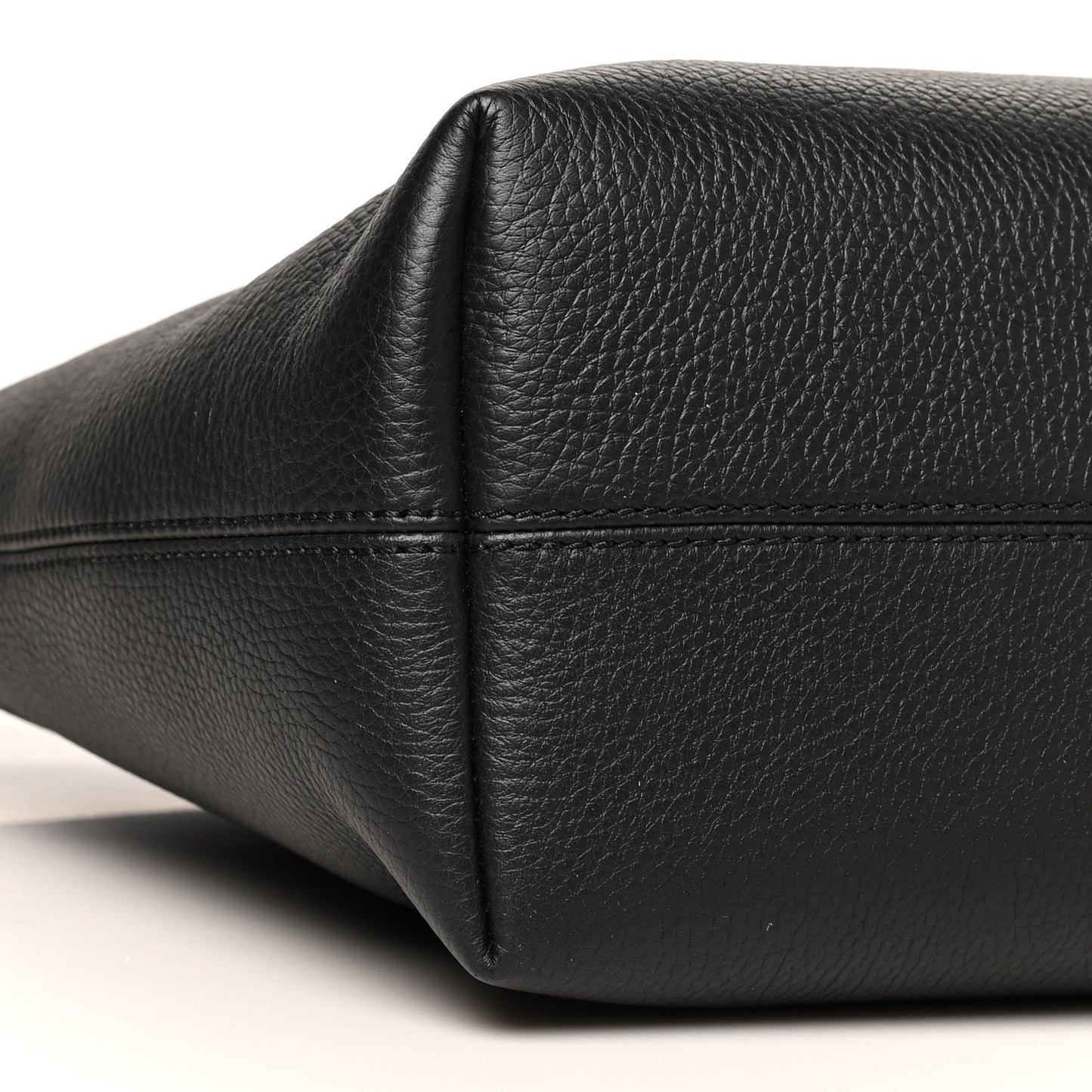 Calfskin Logo Embossed Medium Ardwell Tote Black
