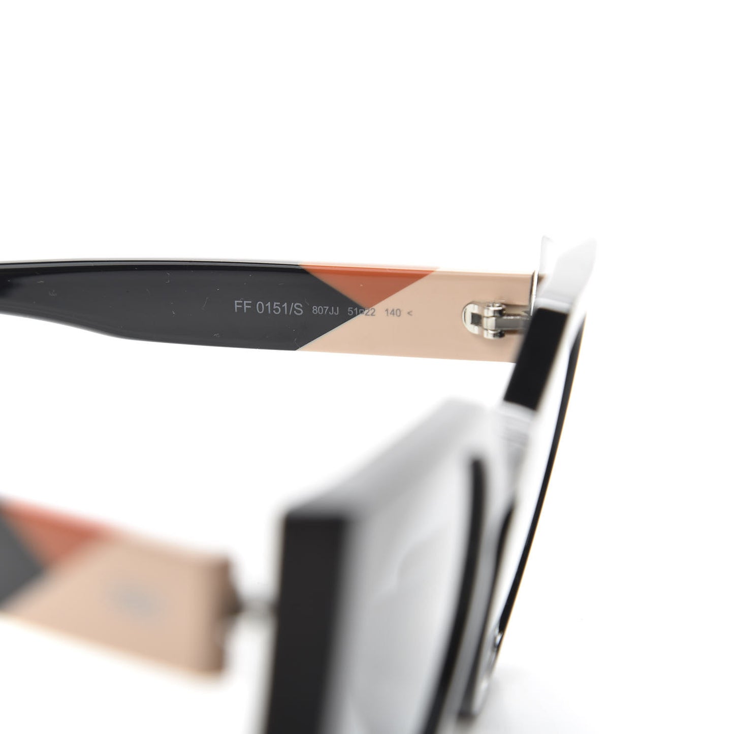 Acetate Facets Oversized Cat Eye Sunglasses FF 0151/S Black