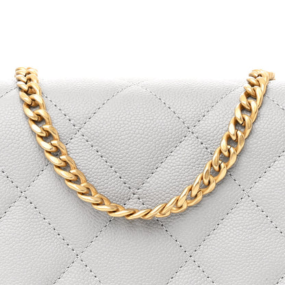 Chanel Caviar Quilted Sweetheart Flap Grey 8 of 11