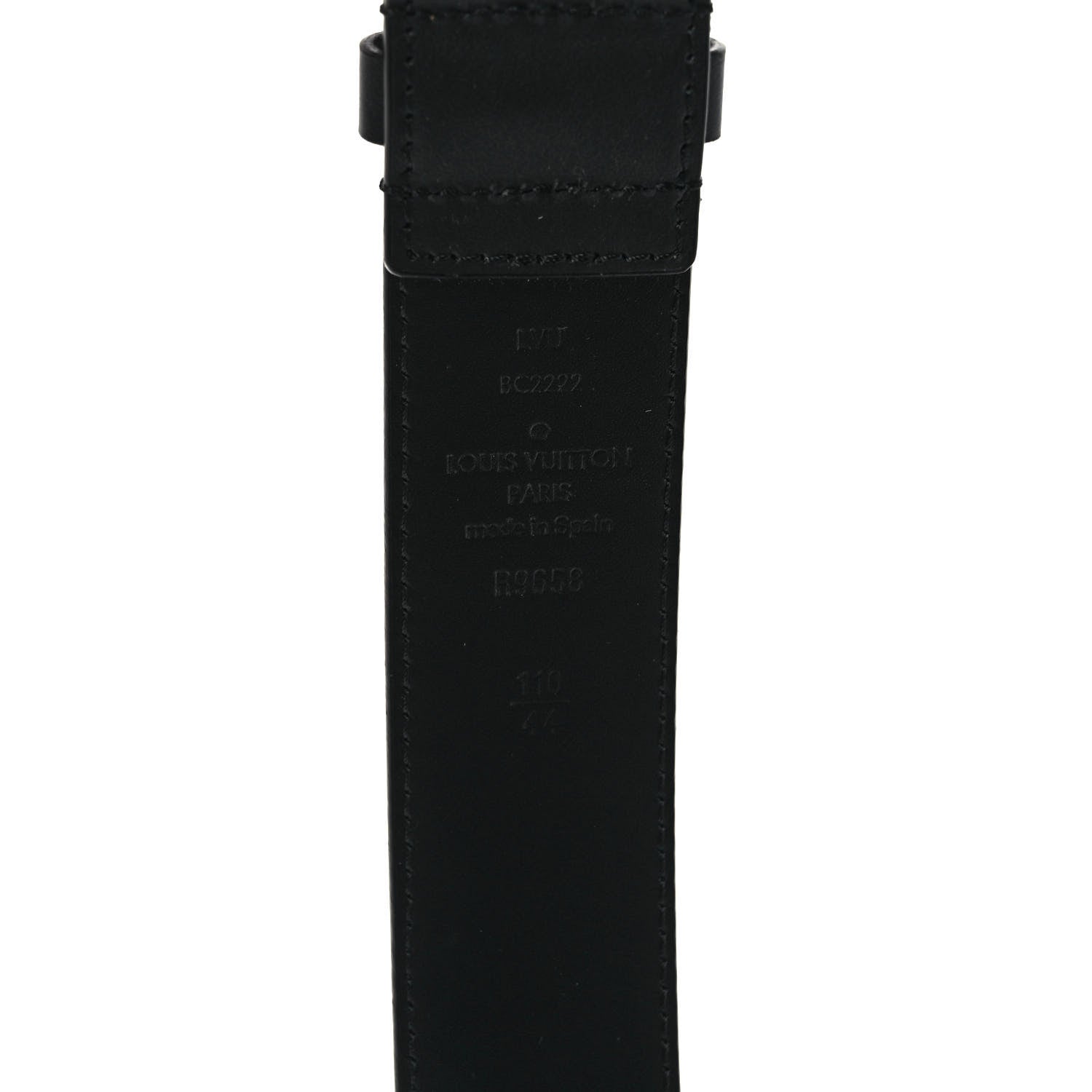 Louis Vuitton Calfskin 35mm Pont Neuf Belt 110 44 Black 3 of 4
