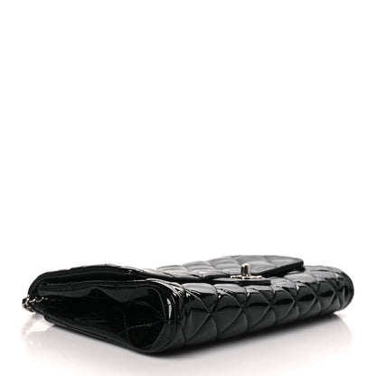 Chanel Patent Quilted Clutch with Chain Flap Black 4 of 9
