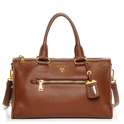 Prada Vitello Daino Shopping Satchel Bruciato 1 of 6