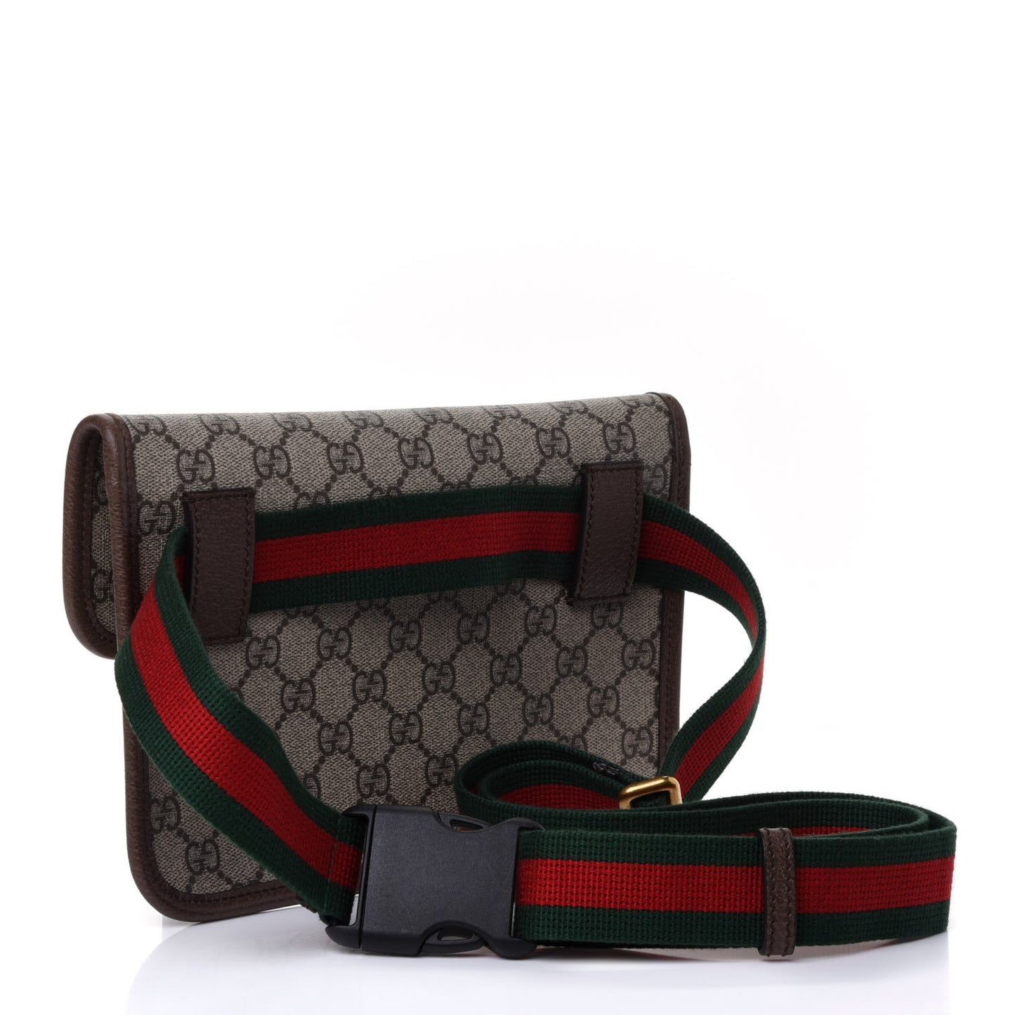 GG Supreme Monogram Neo Vintage Web Belt Bag Brown