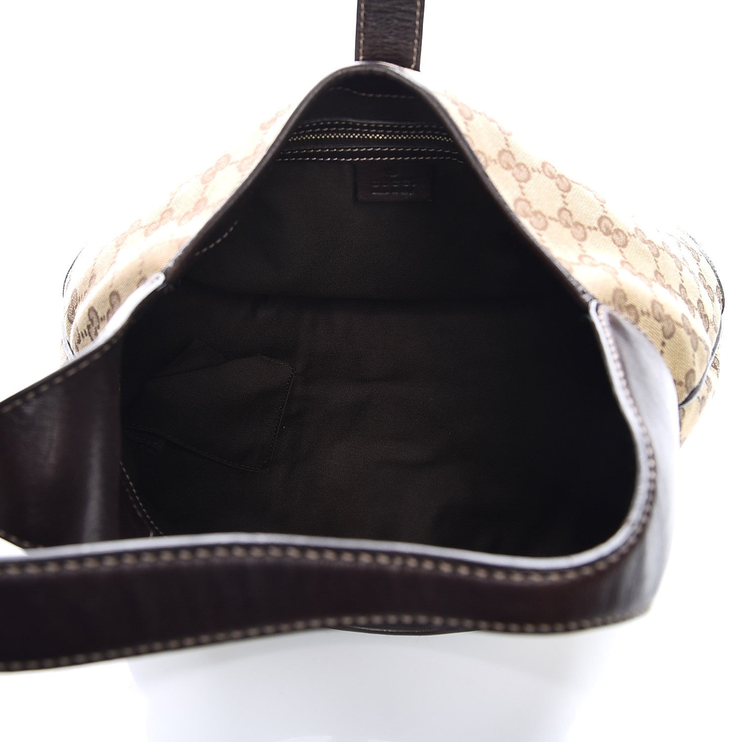 Gucci Monogram Web Jackie O Bouvier Hobo Dark Brown 5 of 12