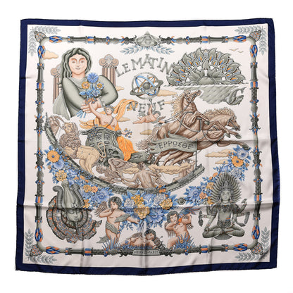 Hermes Silk Le Matin Neuf Scarf 90 1 of 8