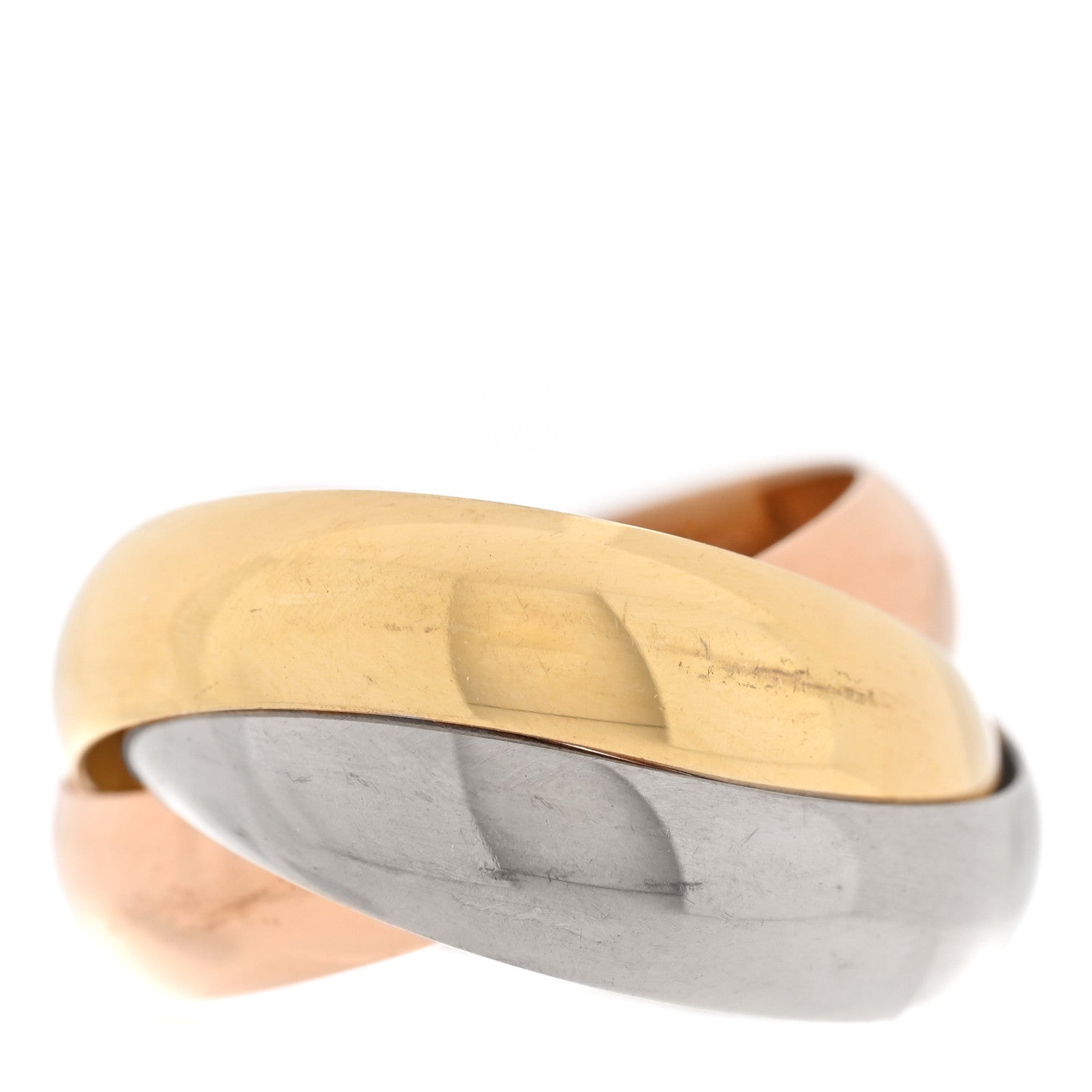 Cartier 18K Pink Yellow White Gold Extra Large Trinity Ring 51 5.75 3 of 7
