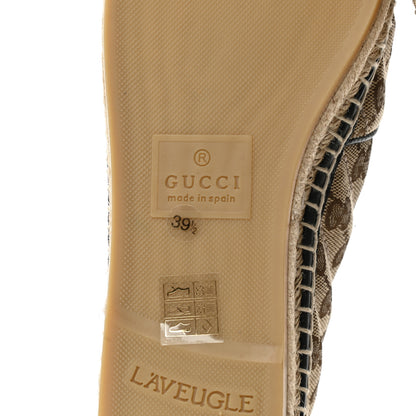 Gucci Monogram Matelasse Diagonal GG Marmont Espadrilles 39.5 Beige Ebony Black 6 of 12