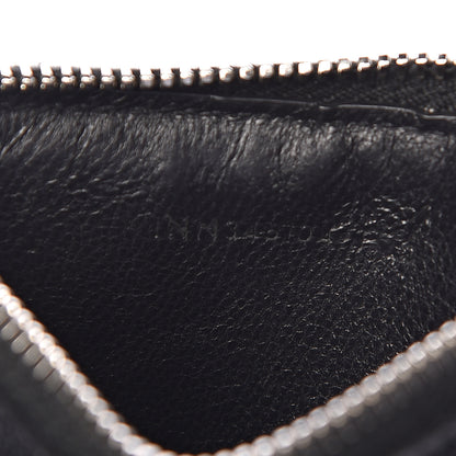 Saint Laurent Grained Calfskin 5 Fragments Zip Pouch Card Holder Black 7 of 7