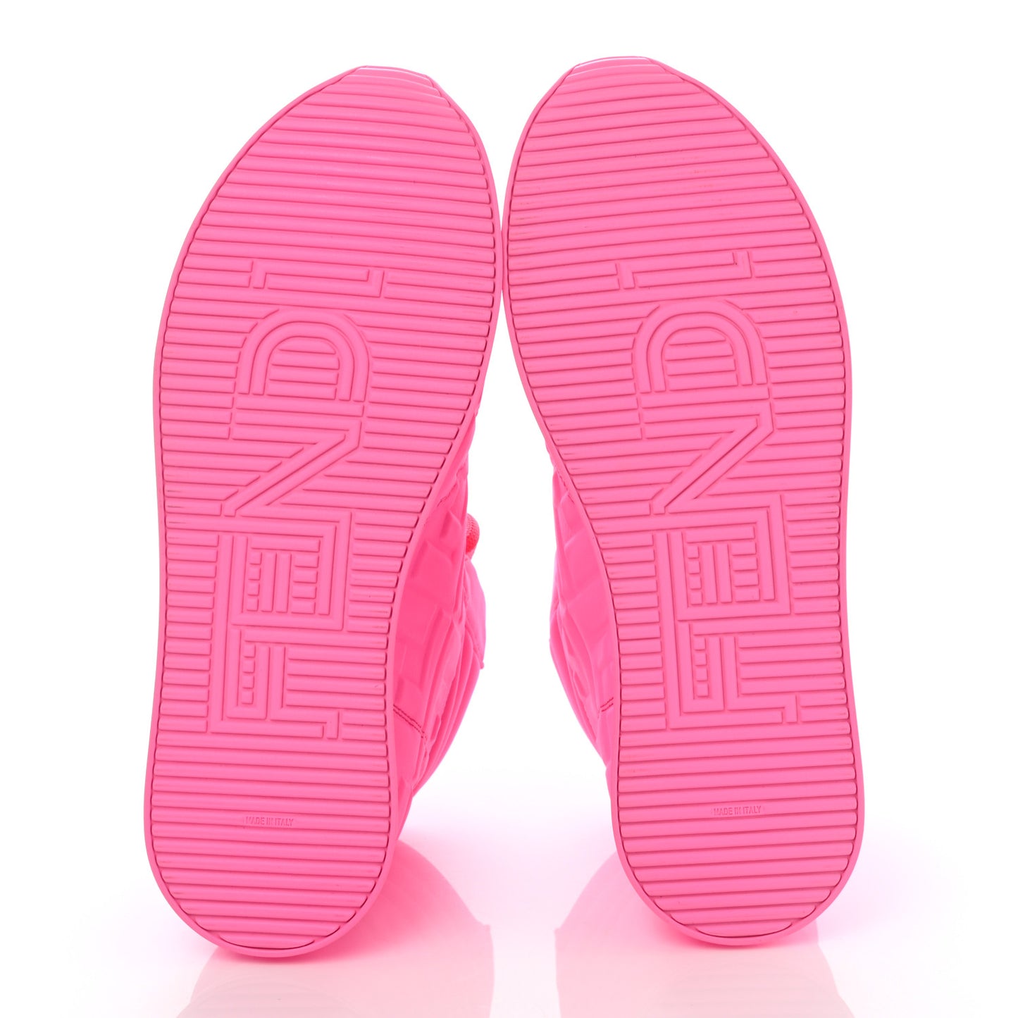 X NICKI MINAJ Lycra Macro FF Embossed Prints On High Top Sneakers 38 Pink