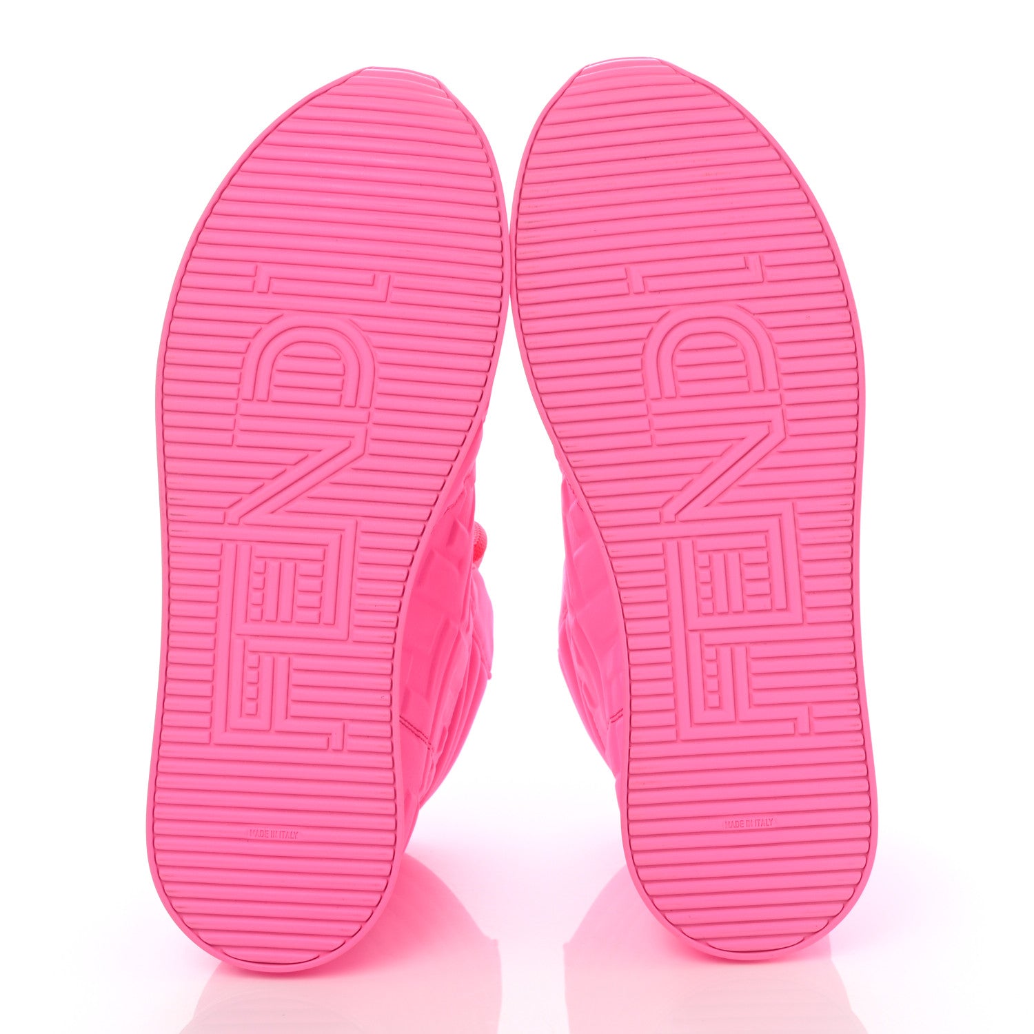 Fendi X NICKI MINAJ Lycra Macro FF Embossed Prints On High Top Sneakers 38 Pink 4 of 8