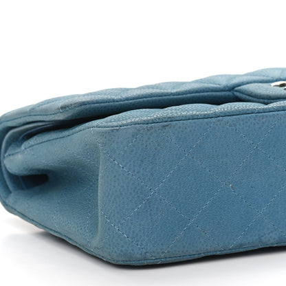 Chanel Iridescent Caviar Quilted Medium Double Flap Blue 8 of 9