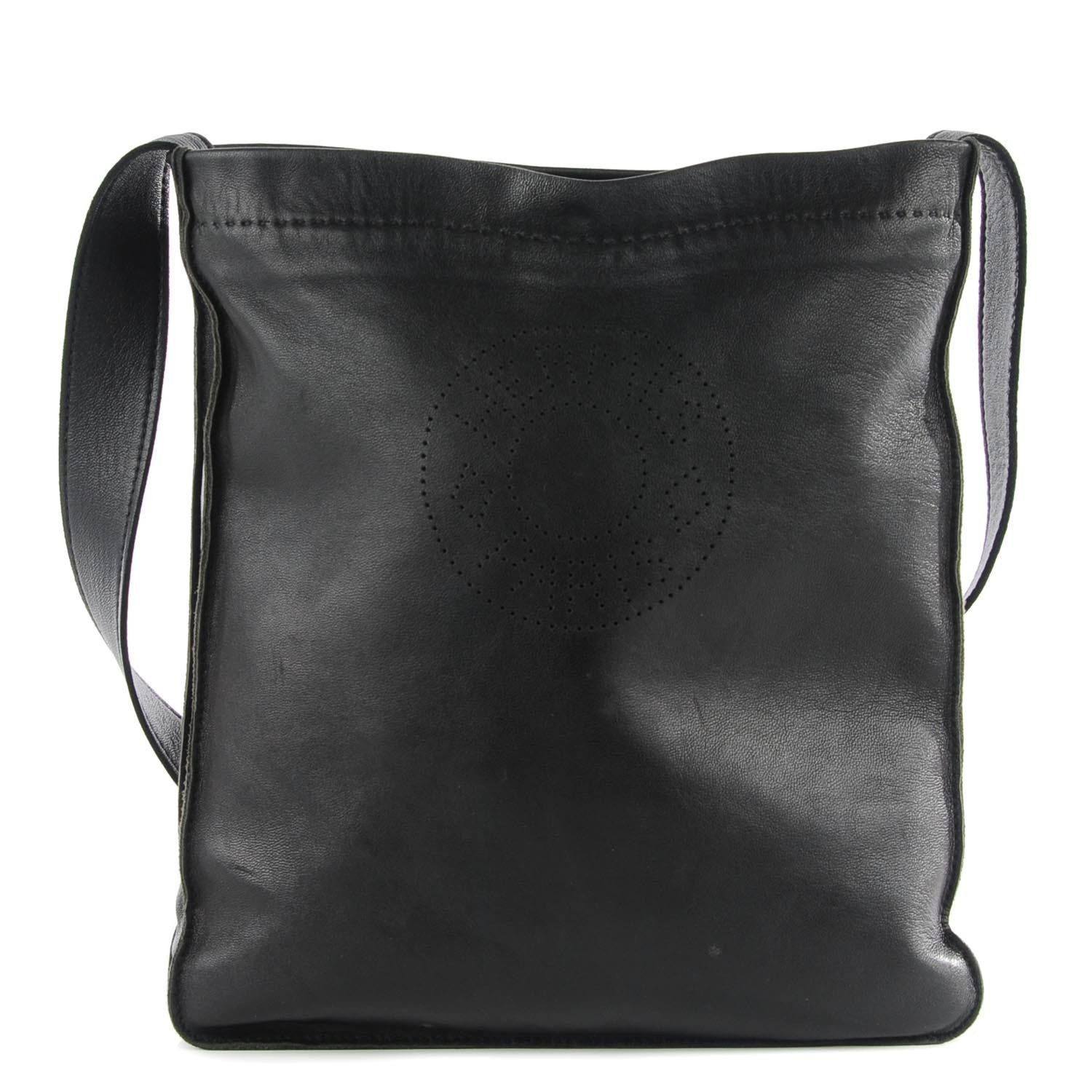 Hermes Lambskin Toudou Perfore Crossbody Black 1 of 13