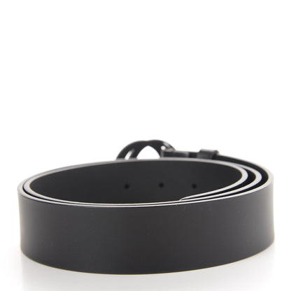 Gucci Selleria Calfskin Monochrome Interlocking G 37mm Belt 100 40 Black 2 of 5