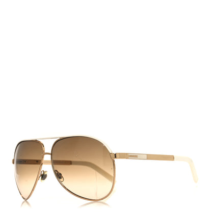 Gucci Metal Aviator Sunglasses 1827/S White Gold 1 of 7