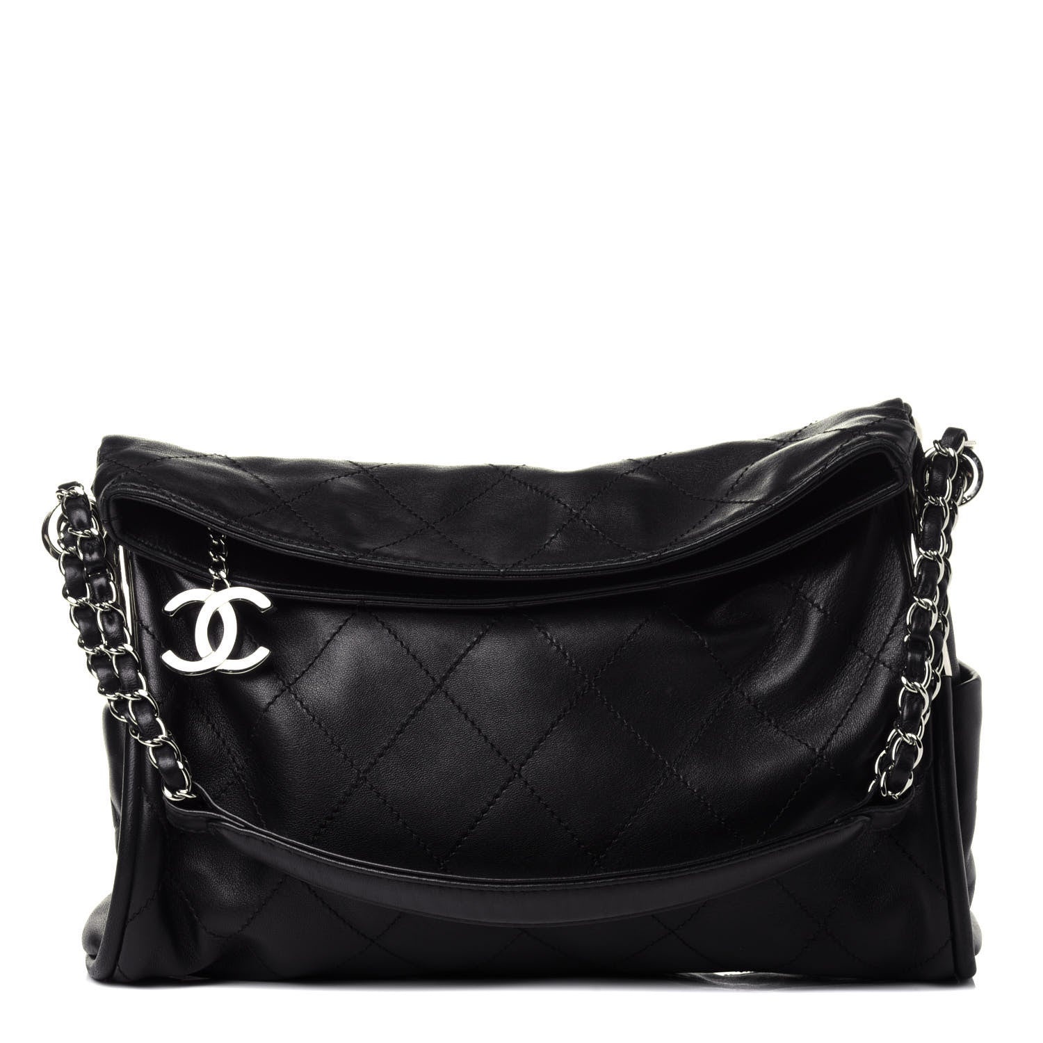 Chanel Lambskin Stitched Medium Ultimate Soft Tote Black 1 of 4
