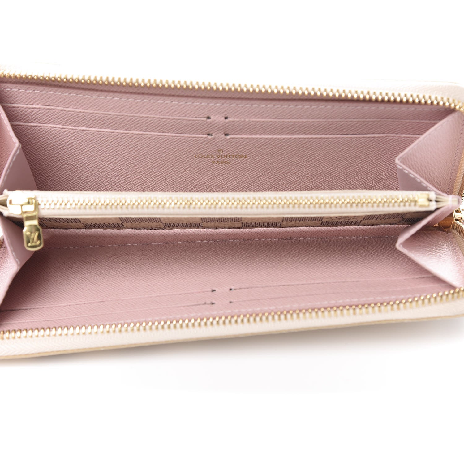 Louis Vuitton Damier Azur Clemence Wallet Rose Ballerine 5 of 11