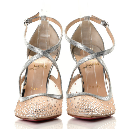 Christian Louboutin Rette Twistissima Strass 100 Pumps 39 Crystal 2 of 7