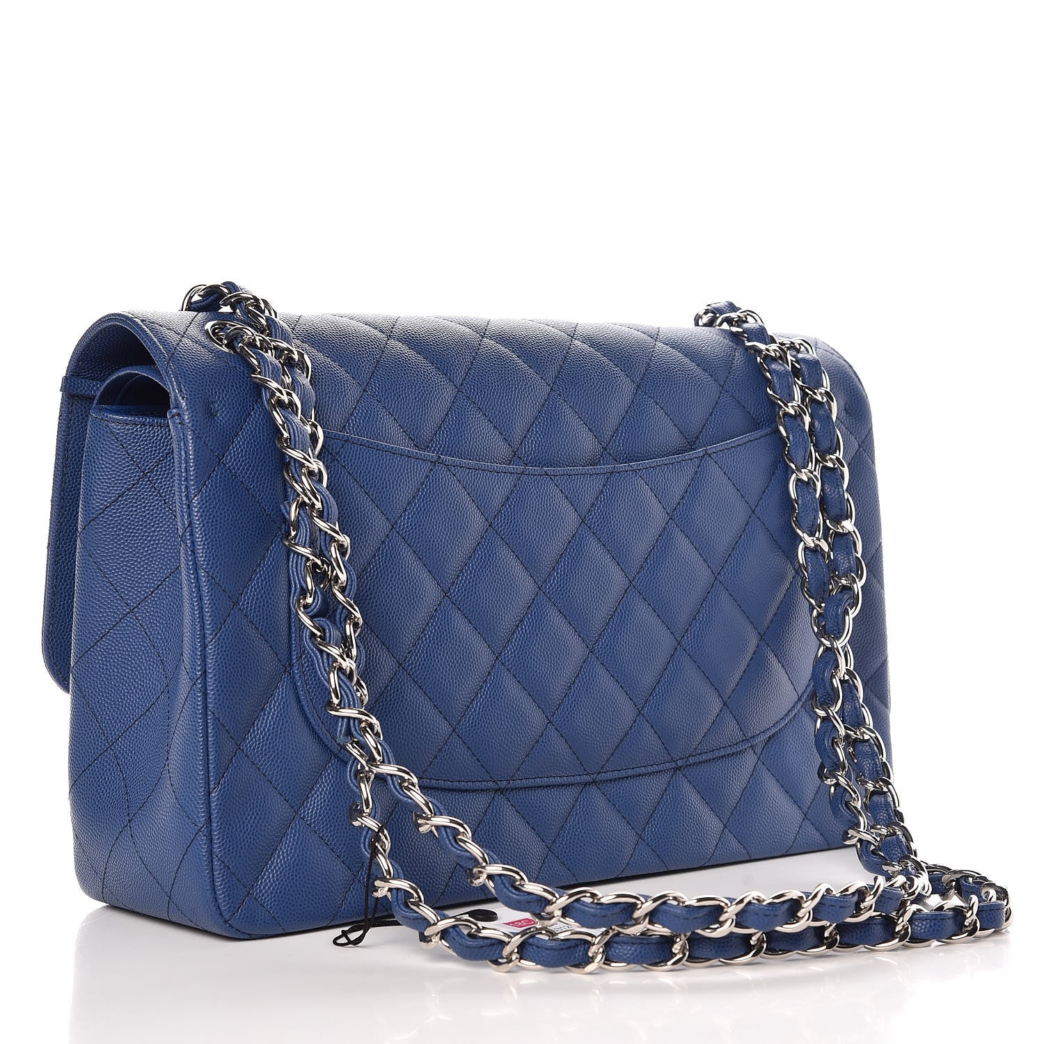 Chanel Caviar Quilted Jumbo Double Flap Dark Blue 3 of 7