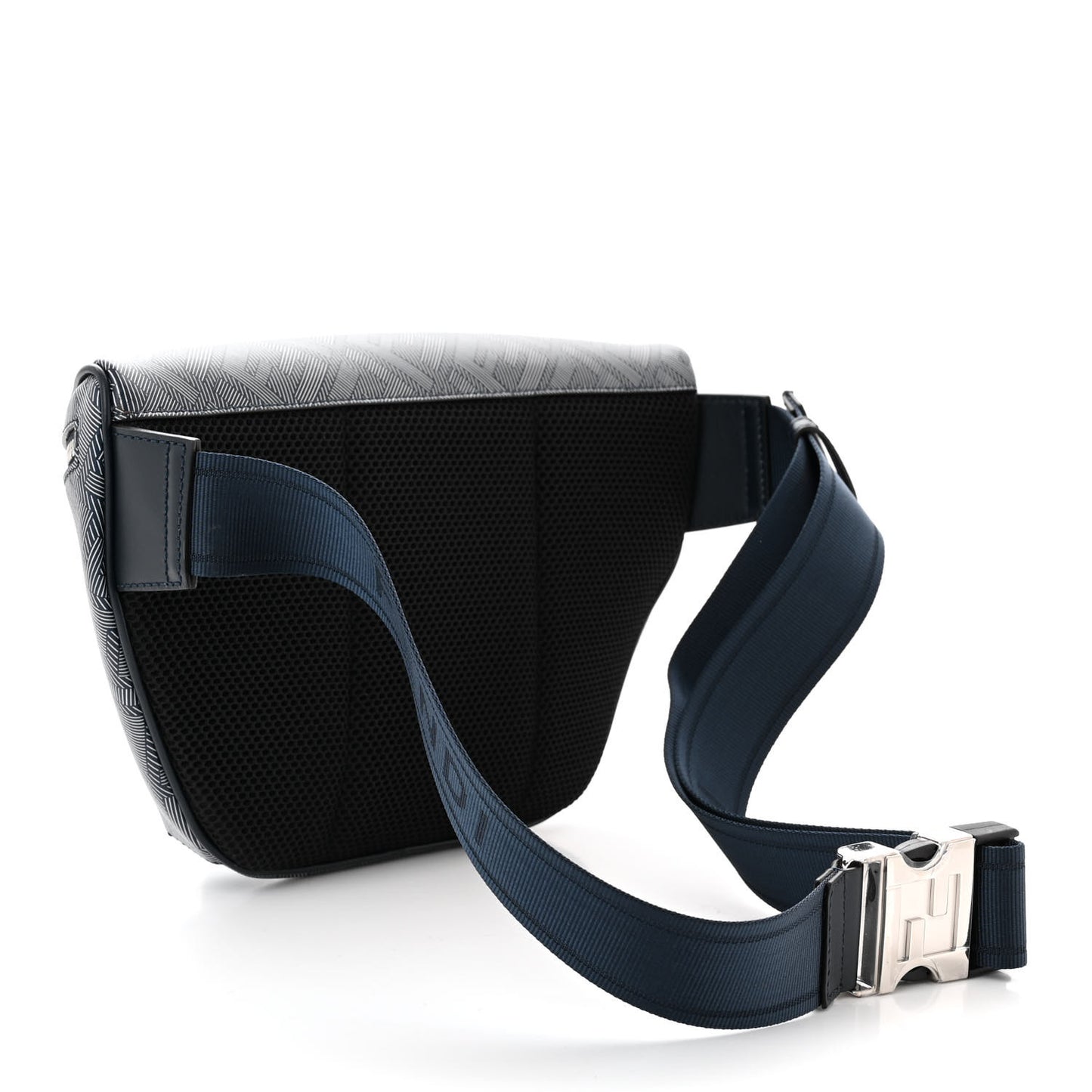 Calfskin Shadow Striped FF Logo Belt Bag Multicolor