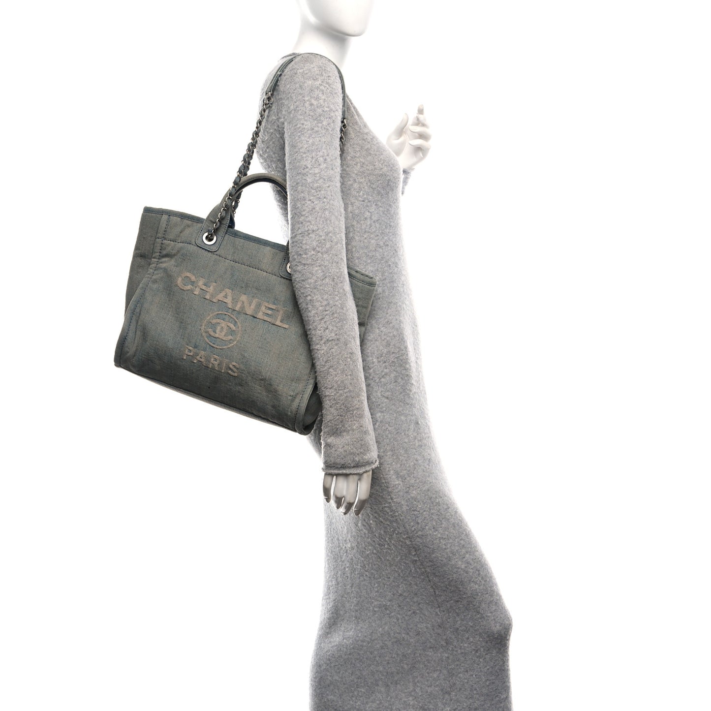 Denim Small Deauville Tote Light Blue