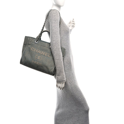 Chanel Denim Small Deauville Tote Light Blue 2 of 10