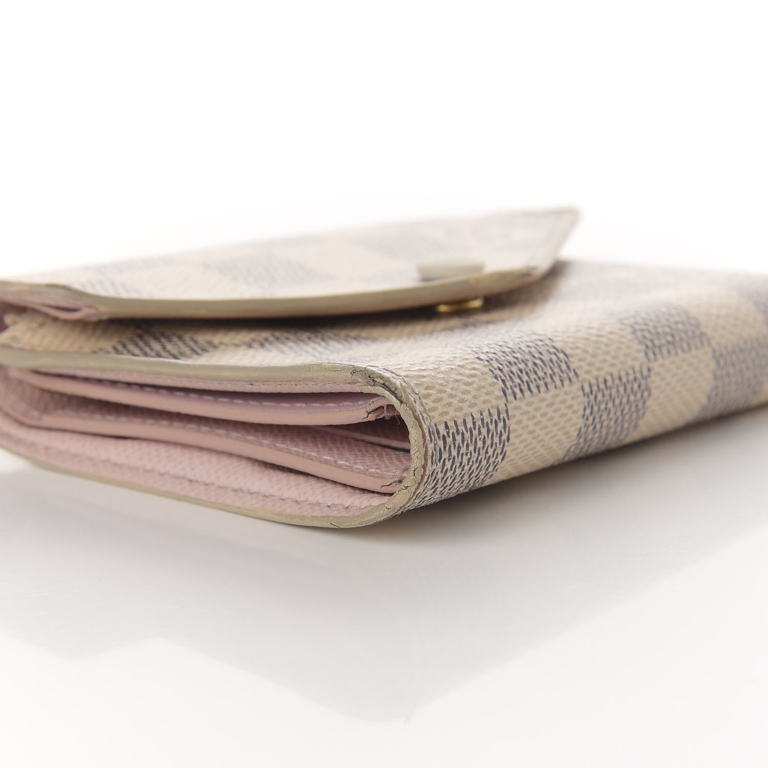 Louis Vuitton Damier Azur Victorine Wallet Rose Ballerine 8 of 10